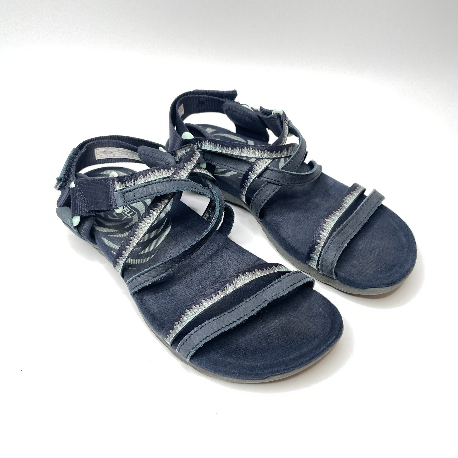 MERRELL Terran 3 sandali da trekking in lattice blu navy grigio teal Cush da donna taglia 8