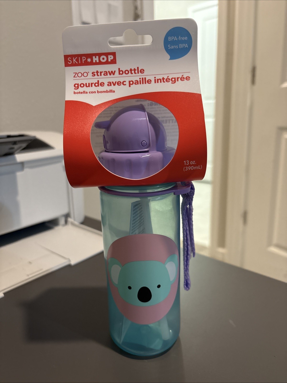 Skip Hop Zoo Straw Bottle 13 Oz - Koala 