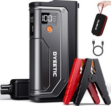 6000A Jump Starter, 12V Portable Car Starter Battery Pack All Silver