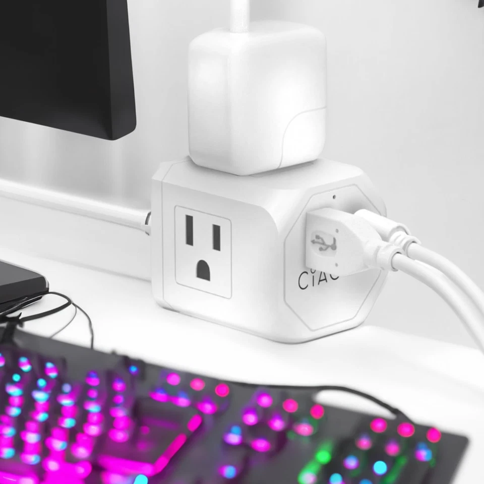 Extension Cord - Portable and Compact Extension Cord with Multiple Outlets - - Image 2 of 4