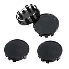 Wheel Center Caps, Outer Diameter 54mm, Card Diameter 50mm, 4 PCS Black