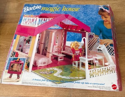 Vintage Barbie Magic House 1992 Mattel - Boxed, Not Complete, Working Lamp As Pic