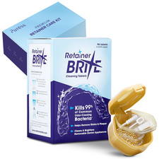 Retainer Brite Cleaning Kit 96 Tablets Cleaning Storage Case Invisalign Denture