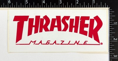 Thrasher Magazin rot/weiß 80er 90er Original Vintage NOS Skateboard Sticker