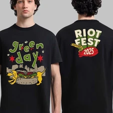 Green Day Riot Fest 2025 Chicago IL On September 21 The Hot Dog T-Shirt Hoodie