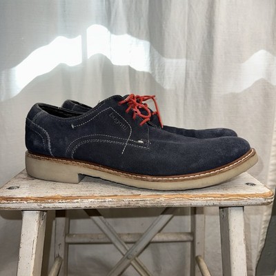 Bugatti Oxford Men's Navy Suede Shoes EU 45 Smart Casual Derby