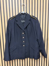 Marlow White Black Blazer Jacket Made in USA with Gold Tone