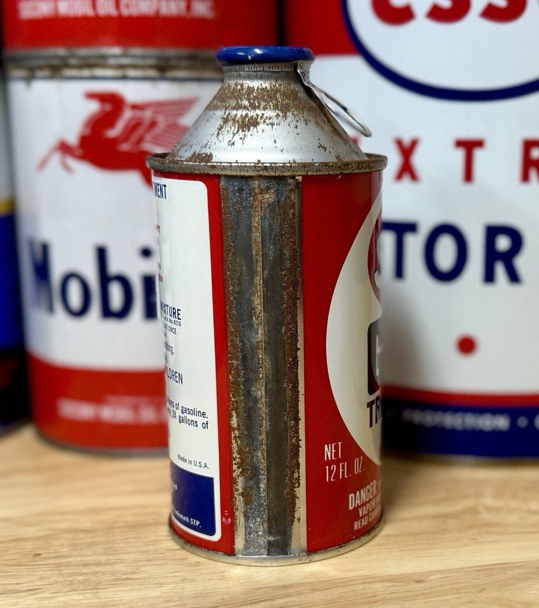 Vintage NOS STP Gas Treatment Oil Can 12oz Cone Top FULL | eBay