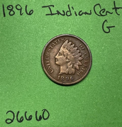 1896  Indian Head Cent / Penny 1c GD Good