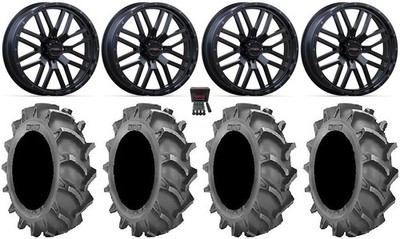 System 3 ST-3 24'' Wheels Black 42x9.5 BKT 171 Tires Can-Am Renegade Outlander