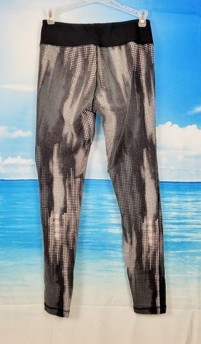 REEBOK Woman's Yoga Lounge Pants Leggings Workout BLACK/GREY size Small - Picture 2 of 3