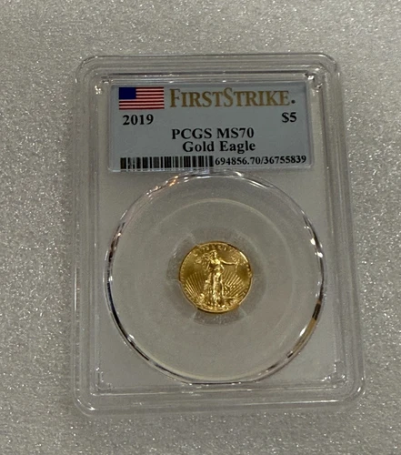 2019 Gold Eagle 1/10 oz Fine Gold Coin ~ PCGS MS70 ~ STUNNING