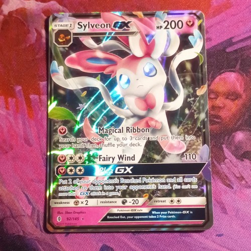 Sylveon GX 92/145 Guardians Rising Ultra Rare Holo GX Eng 2017