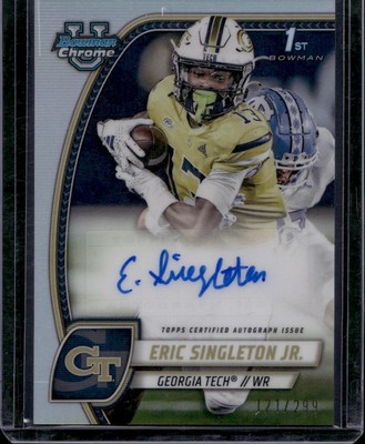 2024 Bowman University Chrome #PA-ESI Eric Singleton Jr. Prospect Autographs