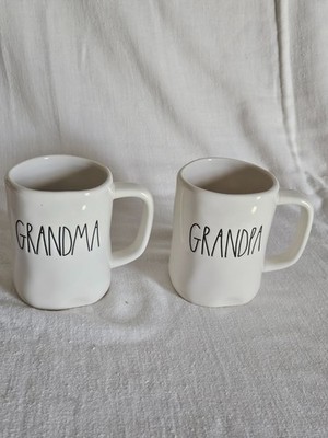 Rae Dunn Grandma and Grandpa Mug Set In Ivory