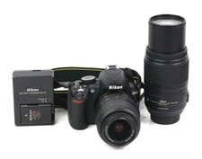 Nikon D3100 DSLR Camera with 2 Lenses; 18-55mm  55-300mm - 3,811 Shots