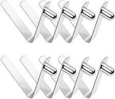8 Pcs Kayak Paddle Spring Snap Clips, Tent Pole Clips, Stainless Steel Push Butt