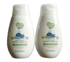 BABY LOVE 2-PACK 8 Fl. Oz. CREAMY BABY OIL Aloe Vitamin E.