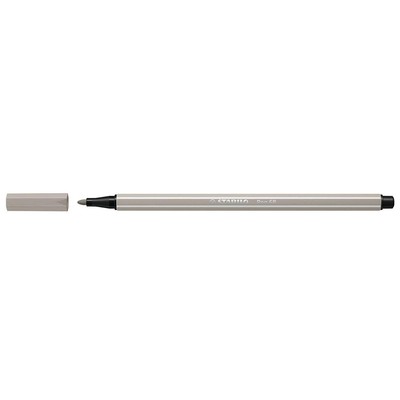 Premium Fibre-Tip Pen - STABILO Pen 68 - Pack of 1 - Warm Grey