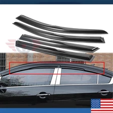 Black Window Sun Vent Visor Rain Guards 4Pcs set Fit For Kia Optima 2016 -2019
