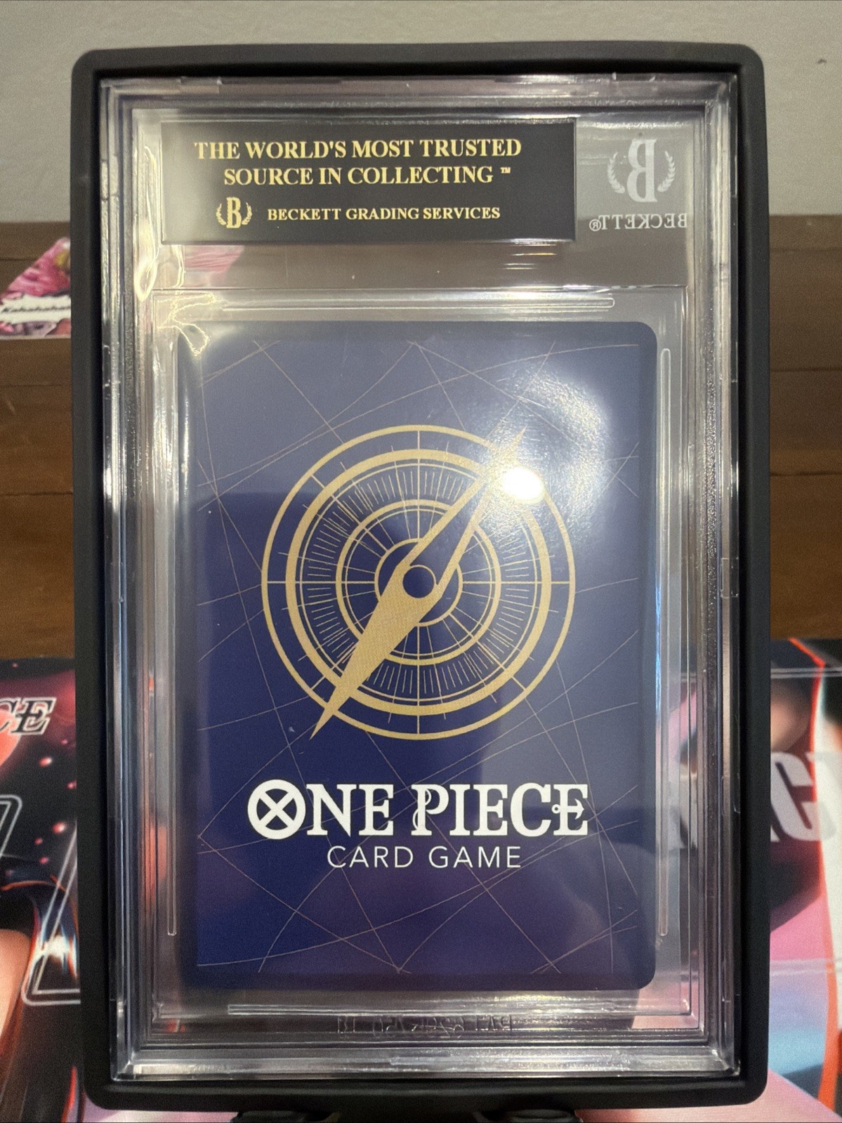 (BGS 10 Pristine Black Label) Monkey D Luffy Misprint Error OP07-109 SR Foil Jpn view 2