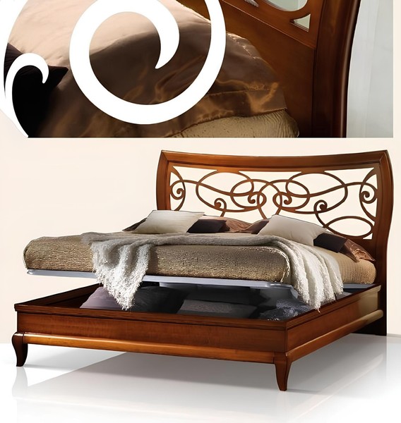 Bett Luxus Schlafzimmer Doppelbett Holz Polster Betten Doppel Bettrahmen Modern-image