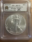 2015-(P) Silver American Eagle ICG MS70