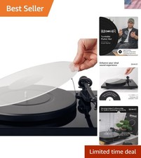Acrylic Turntable Mat   11.75  Anti-Static Turntable Slipmat with Label Reces...