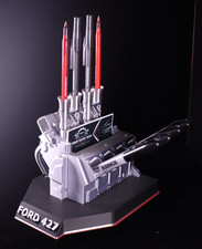 Beautiful Ford 427 Engine Business Card Pencils Marker Holder Desk Organizer