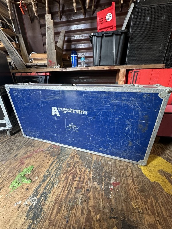 A&S Flight Road Case Co. North Hollywood. Approx size 59 in x 9.5 in x 28 in