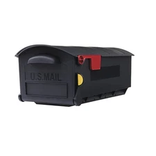 Durable Large Plastic Mailbox Weather Resistant Post Mounted W/ Delivery Flag US