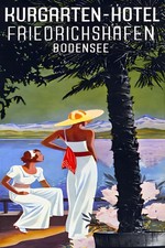 Kurgarten-Hotel Friedrichshafen Poster 🇩🇪 1930s - 24x36” Hi-Res💎 Print - 200