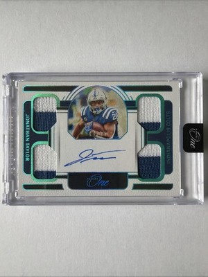 2022 Panini One: Jonathan Taylor [Quad Patch Autograph Blue] #60 Sealed
