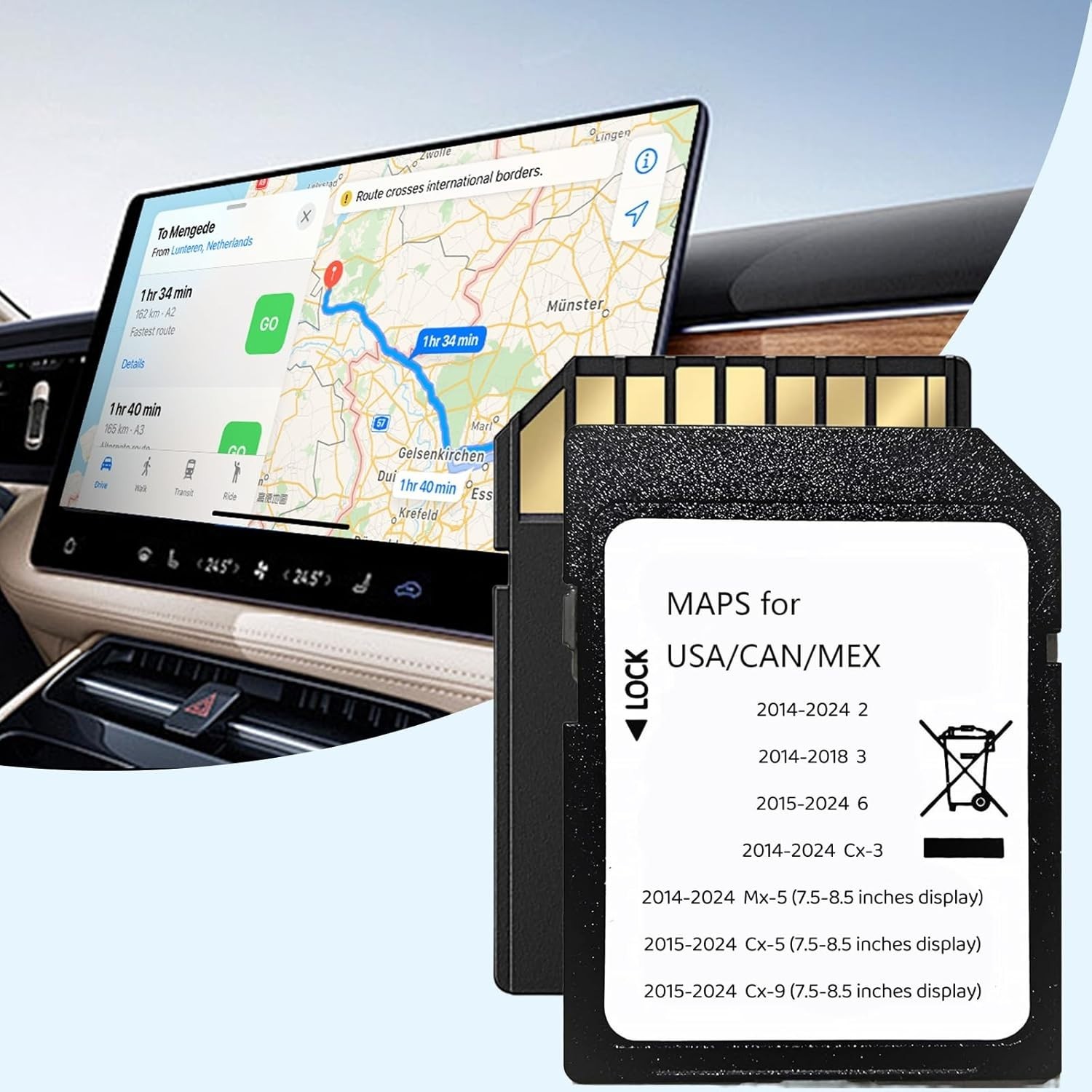 🔥Latest Updated BHP166EZ1U Navigation GPS SD Card For Mazda 3 6 Mx-5,CX-5,CX-9