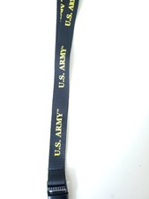 U.S. ARMY - Black Lanyard Key Ring  Clip  2 Quick Release 32" Loop