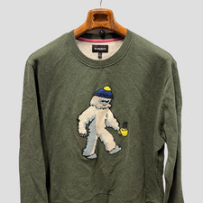 Bonobos Critter Supersoft Fleece Crew Sweater Embroidered Long Sleeve XL 24.5x29