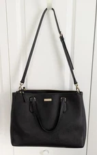 Black Kate Spade NY 2 Handle & Detachable Shoulder Strap Satchel Crossbody