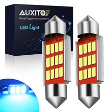 36mm 239 Number Plate Cob Led Blue 6w 272 C5w Reg Light Lamp Bulbs 12v AUXITO