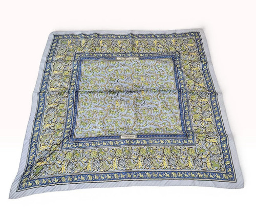 Hermes Chasse en Inde Silk Scarf with Presentation Box designed Michel Duchene