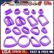18 PCS Polymer Clay Cutters1, Jewelry Mold Shape Tool Set, Geometrical Shapes