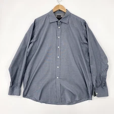 Jos A Bank Reserve Men's Shirt Size Large Blue Traditional Fit Long Sleeve