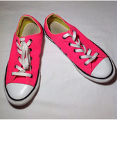 Junior's Size 3 Hot Pink Double Tongue All Star Converse
