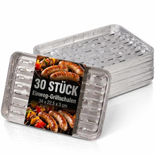 Alu-Grillschalen 34x22,5 cm Einweg Grillschale Grillschalen Alu 30-100 Stück