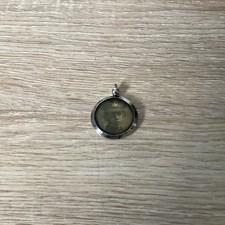 Antique WW1 Solid Sterling Silver Double Sided Photo Locket Birmingham 1914