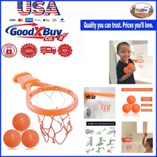 Bath Toy Basketball Hoop Balls Set for Kids - Orange, Easy Clean, SecureSta...