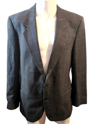 Dormeuil London Anzug Größe 40R blau und grün Tartan 