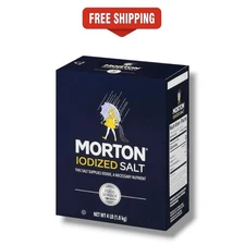 Morton Iodized Salt, 64 oz. (4 lbs) Free Delivery. Great Price