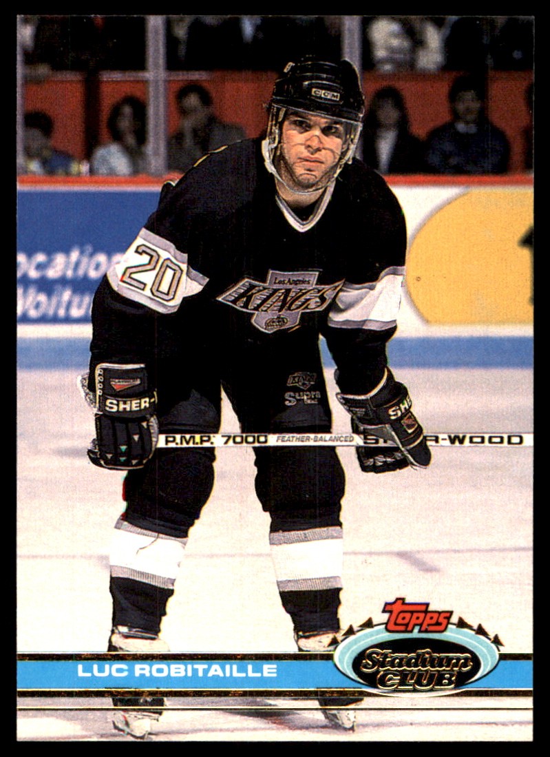 Luc Robitaille 1991-92 Stadium Club #159 Kings NHL READ FREE SHIP AutographDen