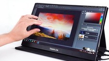 Tanxjia 15.6 Portable Touchscreen Monitor Smart Cover Stand 1080P Fhd Ips Small