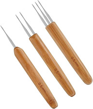 3 Pcs Dreadlock Crochet Hook for Hair, Dreadlock Needle Tool for Braid Craft 1 H